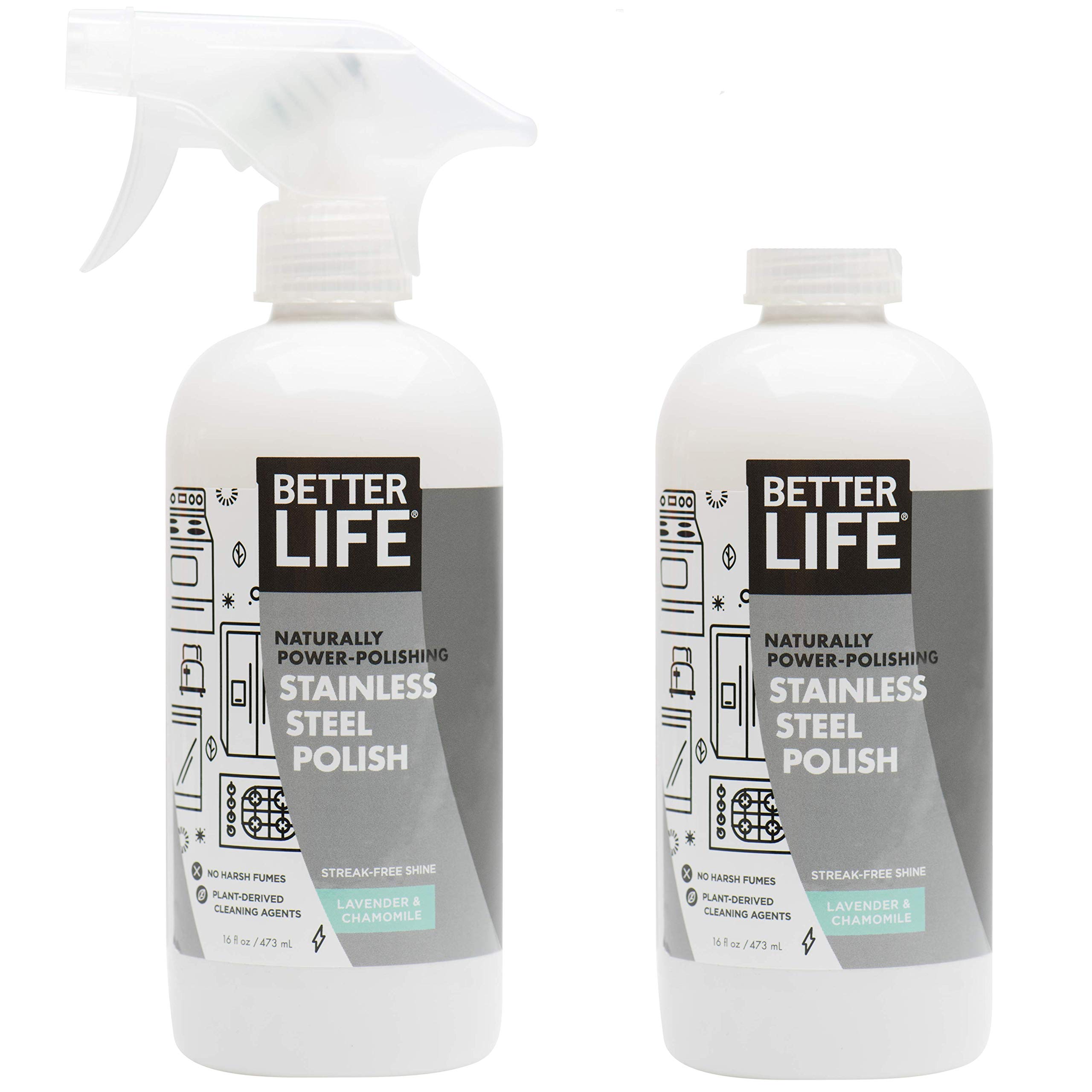 Amazon.com: BETTER LIFE Stainless Steel Cleaner - 2 Pack 16 oz